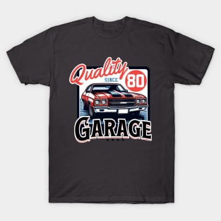 Garage Vintage Car Print T-Shirt